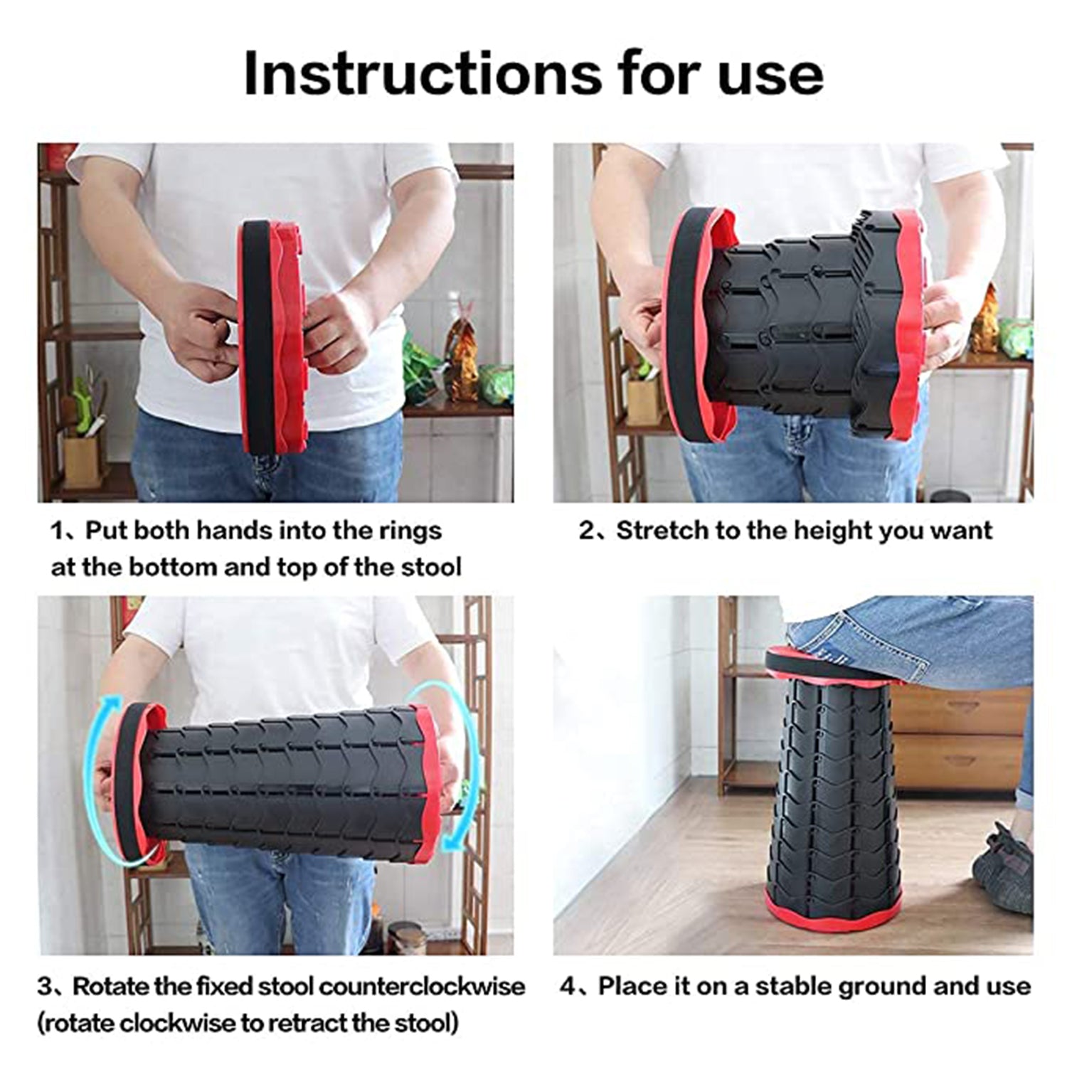 0177 Retractable Folding Stools Portable Lightweight for Indoor and Outdoor Travel, Fishing, Camping, Garden Use DeoDap 0177 Retractable Folding Stools Portable Lightweight for Indoor and Outdoor Travel, Fishing, Camping, Garden Use DeoDap